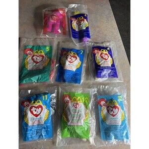 Lot of 8- VTG 1998-2004 TY Toy Animals Beanie Babies Plushes